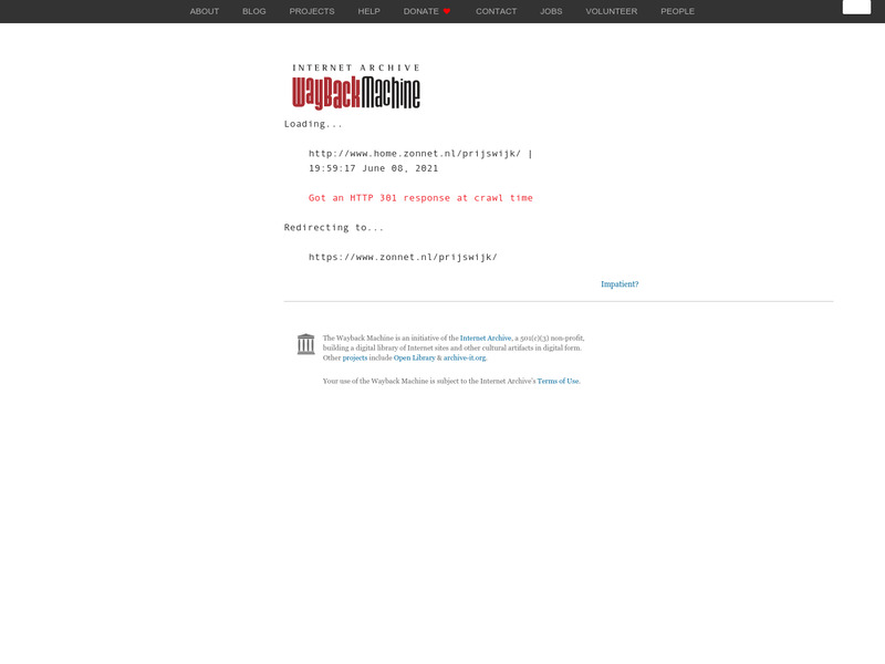 Screenshot van website