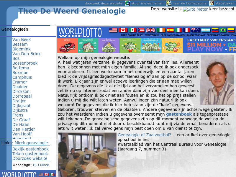 Screenshot van website