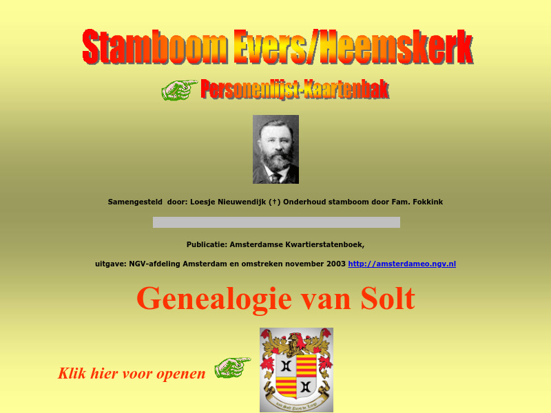 Screenshot van website
