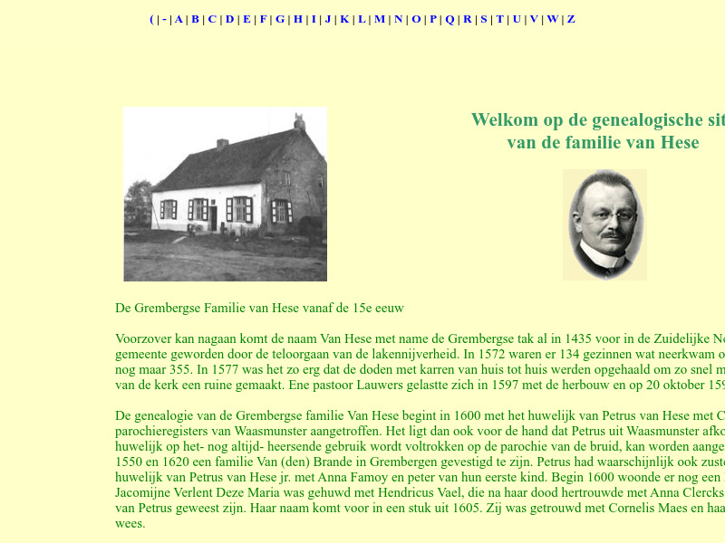 Screenshot van website