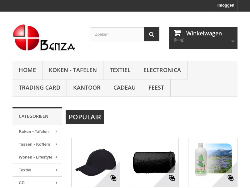 Screenshot van website