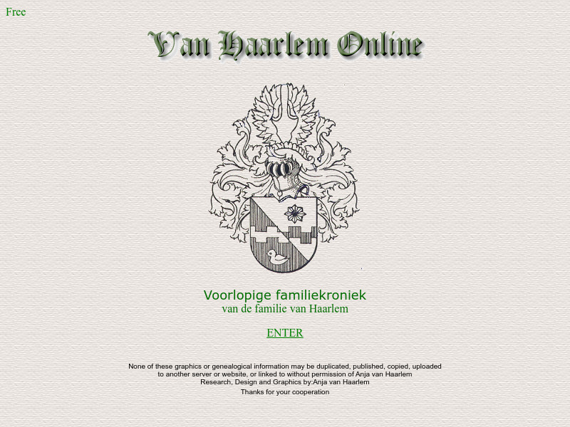 Screenshot van website