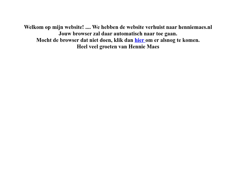 Screenshot van website