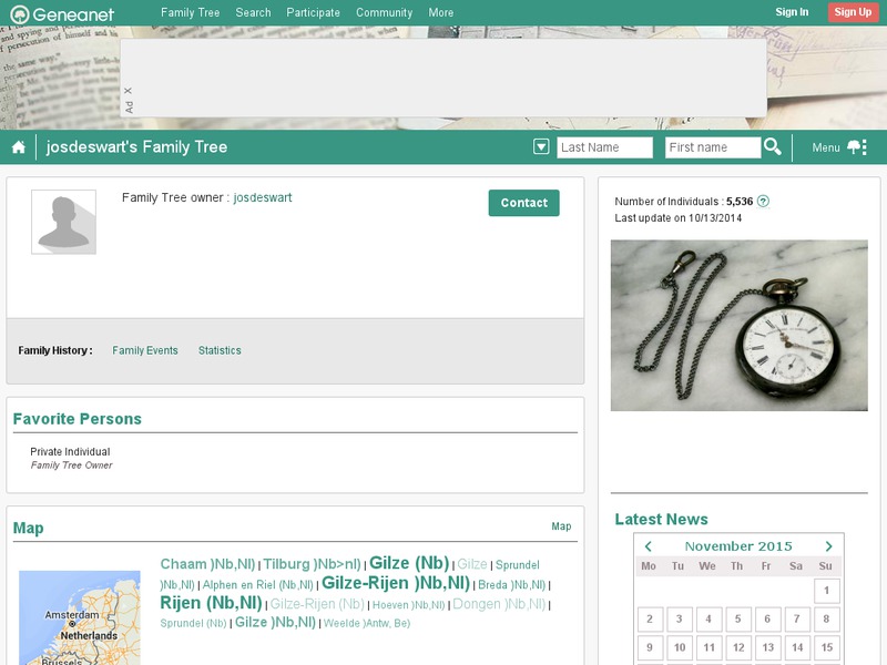 Screenshot van website