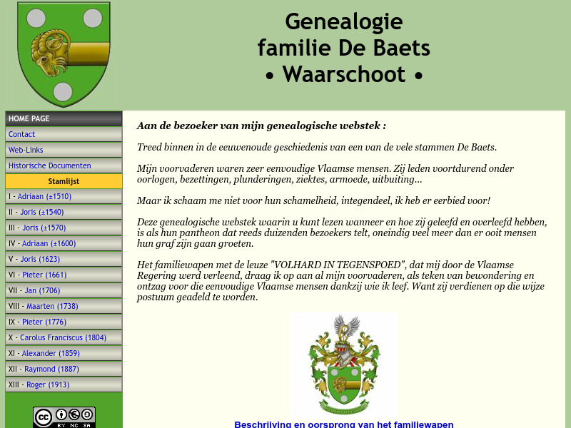 Screenshot van website