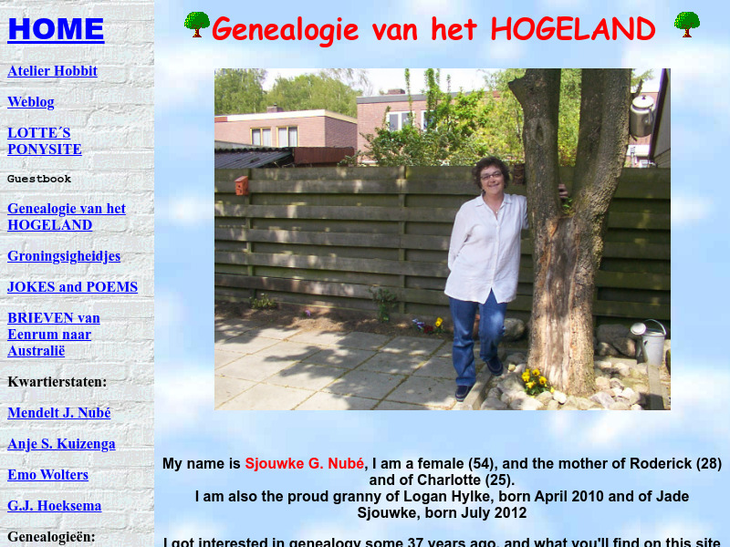 Screenshot van website