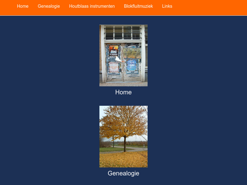 Screenshot van website