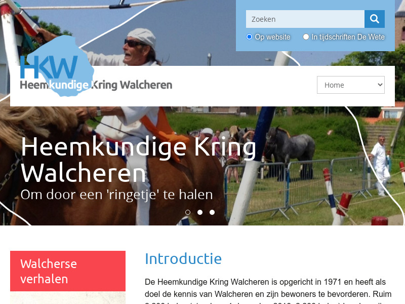 Screenshot van website
