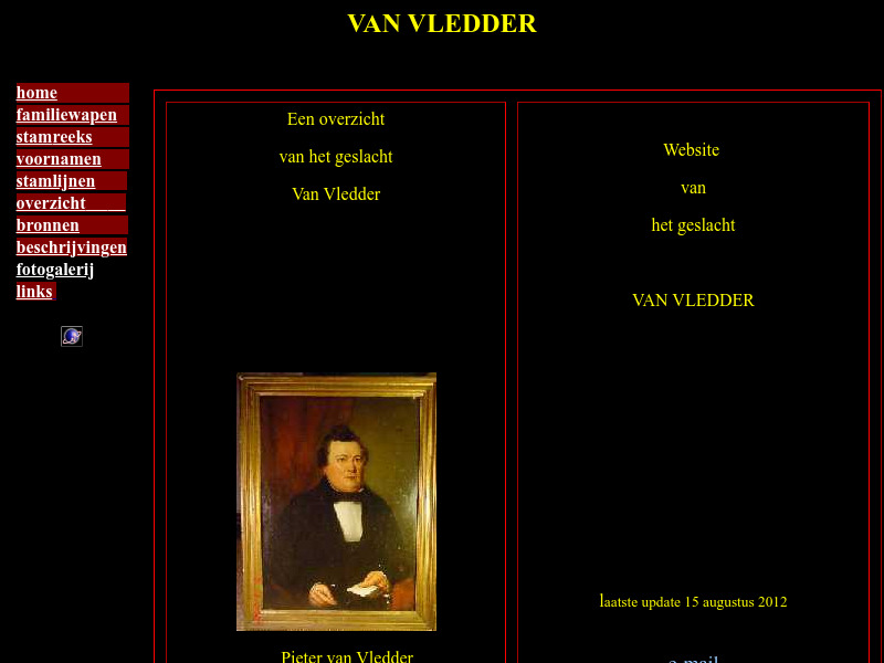 Screenshot van website