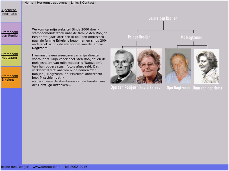 Screenshot van website