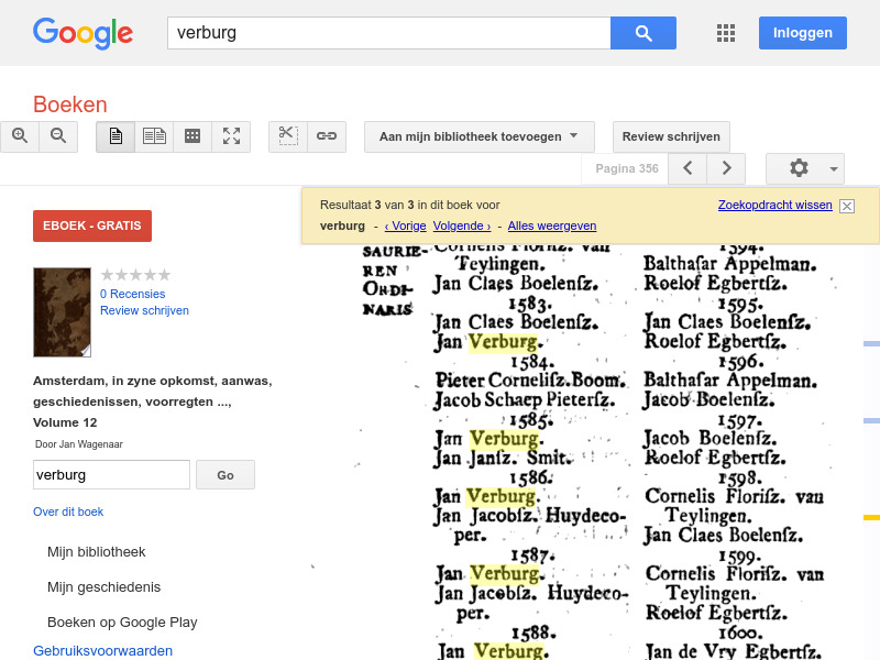 Screenshot van website