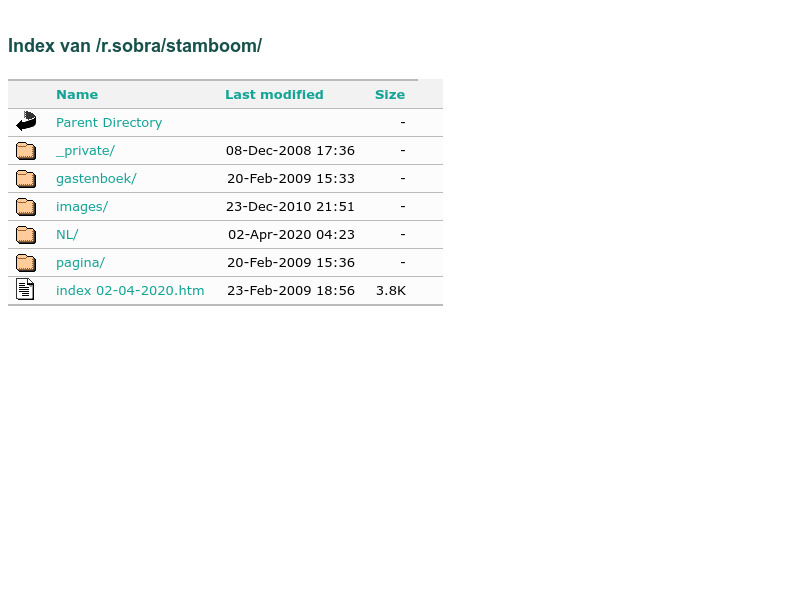 Screenshot van website