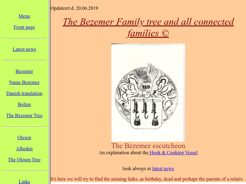 Screenshot van website