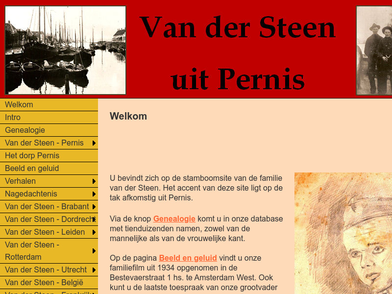Screenshot van website