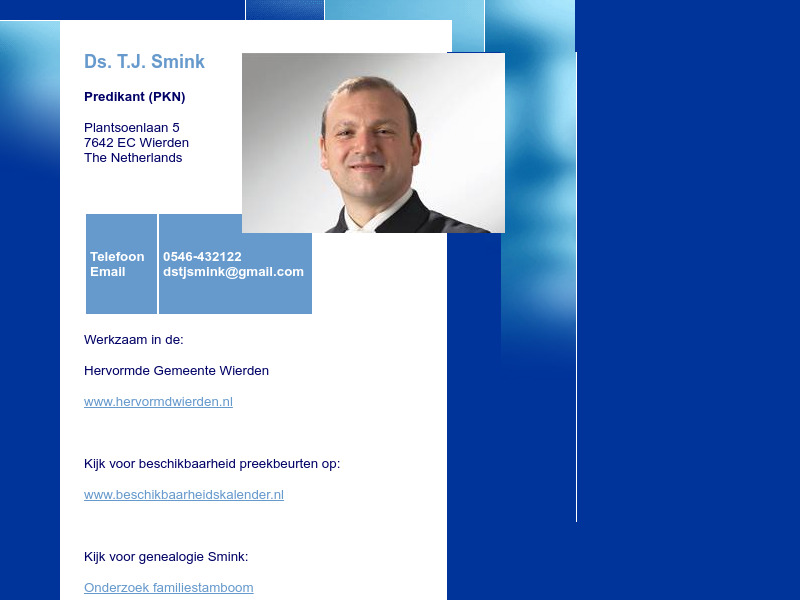 Screenshot van website