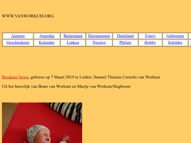 Screenshot van website