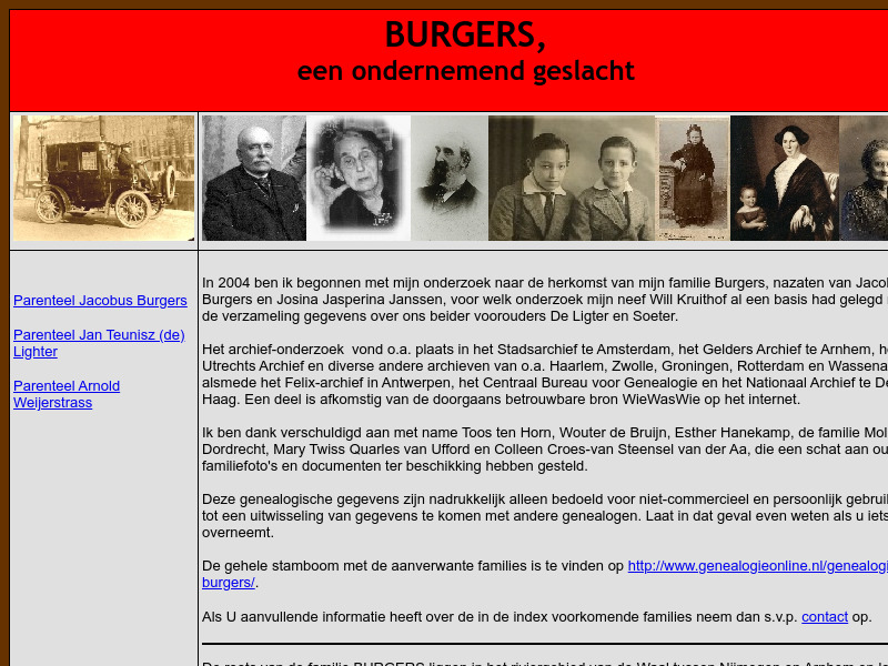 Screenshot van website