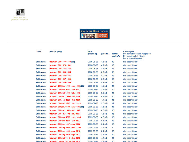 Screenshot van website