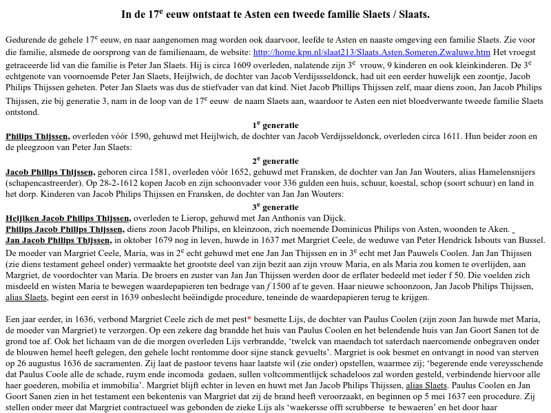 Screenshot van website