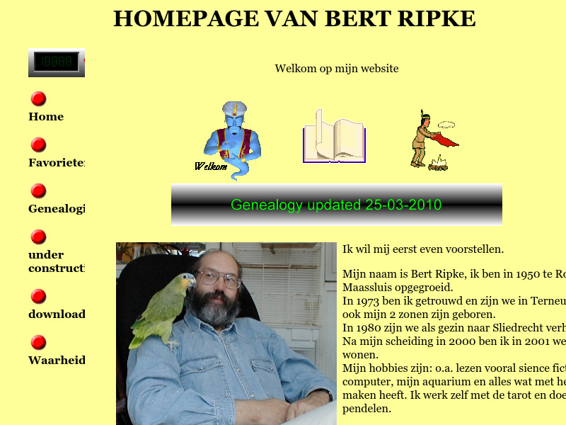 Screenshot van website