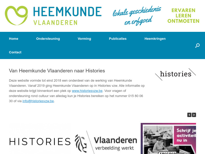 Screenshot van website
