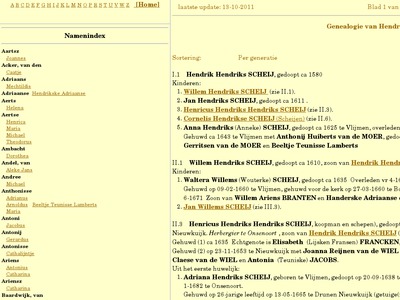 Screenshot van website