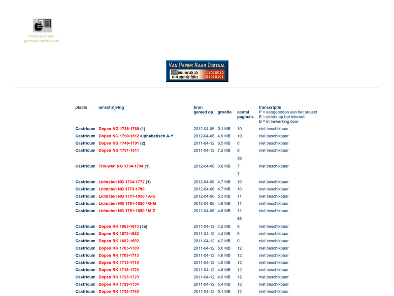 Screenshot van website