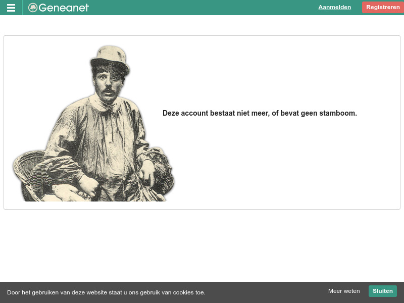 Screenshot van website