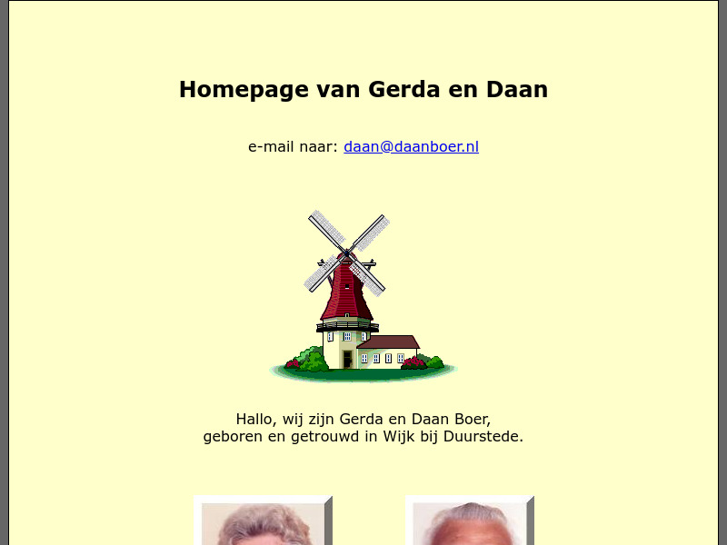 Screenshot van website