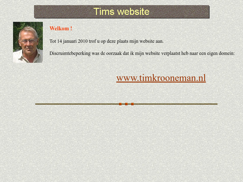 Screenshot van website