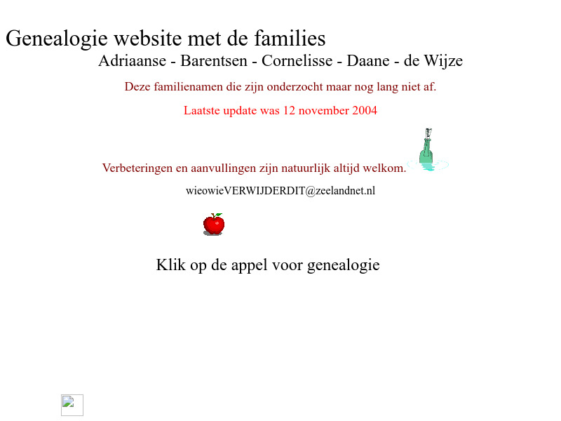Screenshot van website