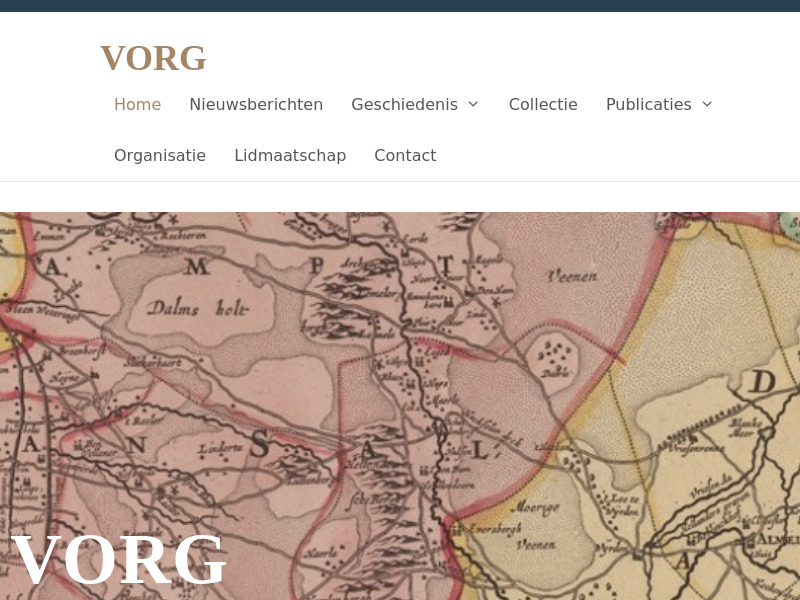 Screenshot van website