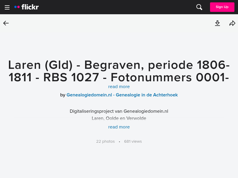 Screenshot van website