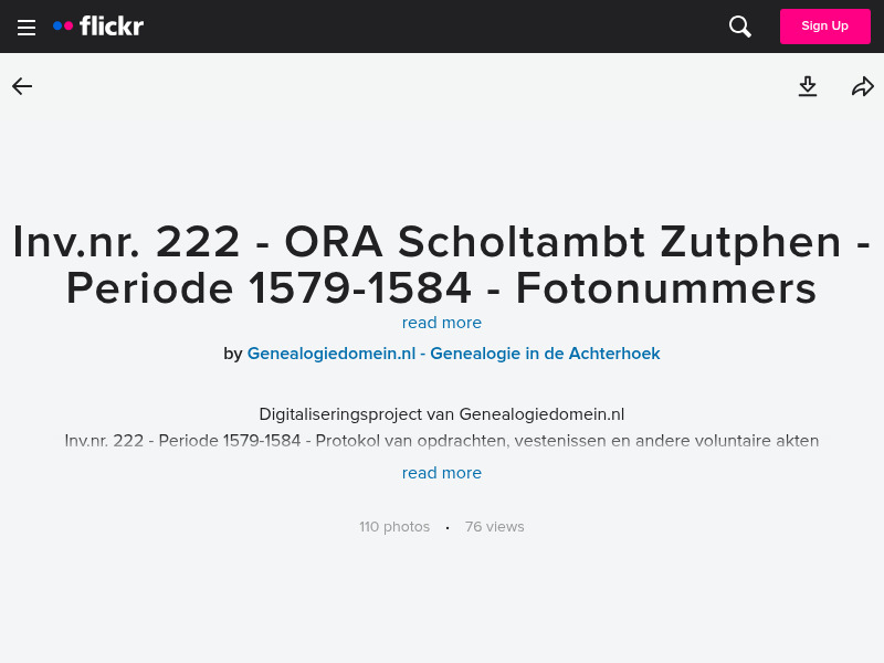 Screenshot van website