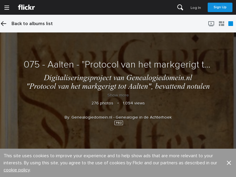 Screenshot van website