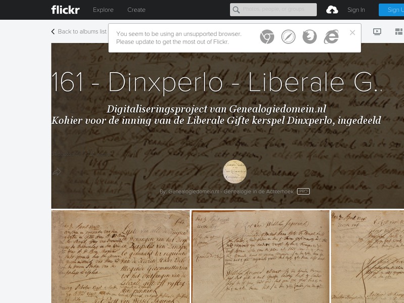 Screenshot van website