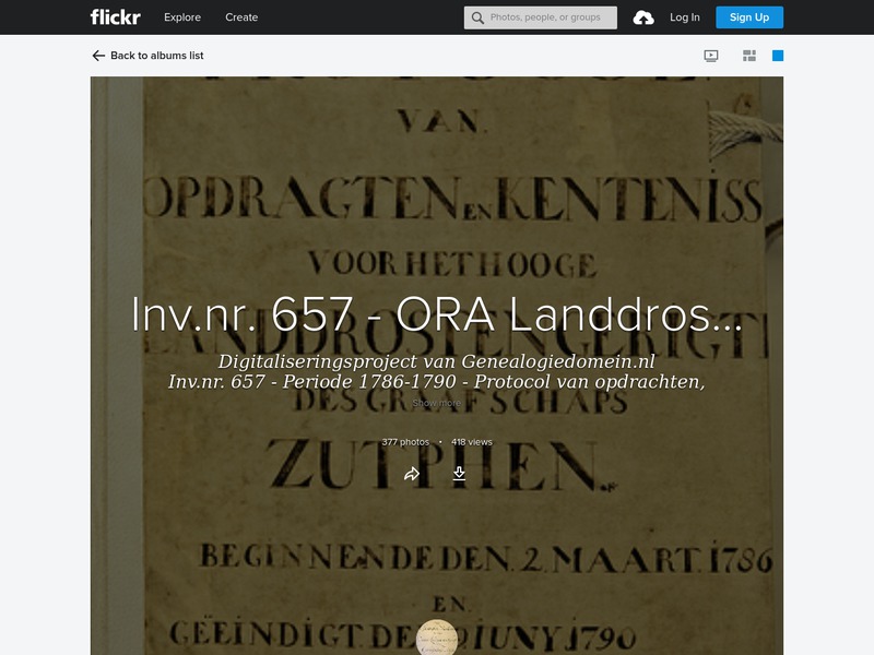 Screenshot van website