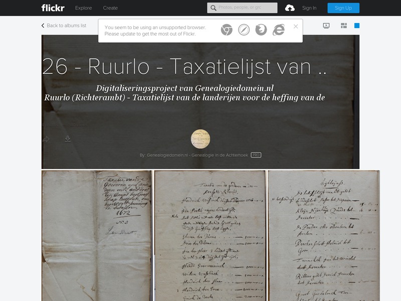 Screenshot van website