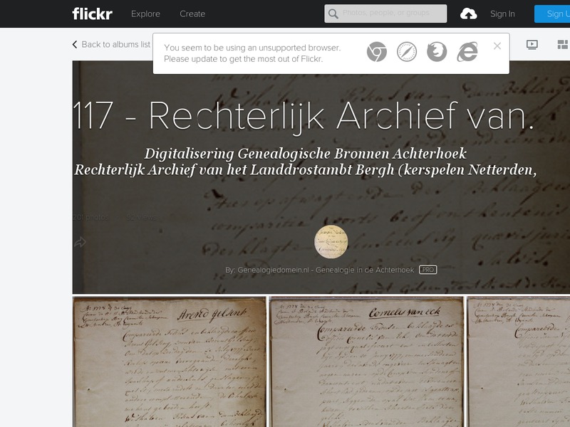 Screenshot van website