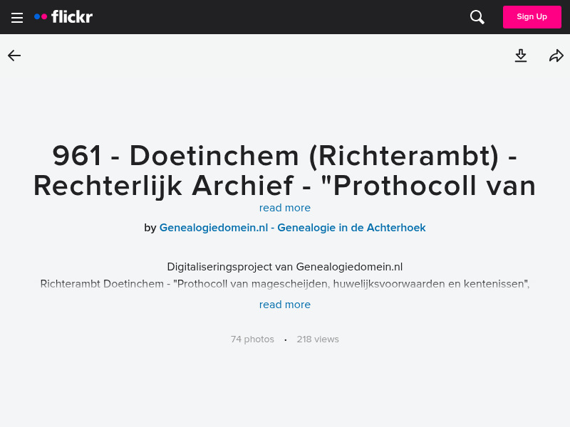 Screenshot van website