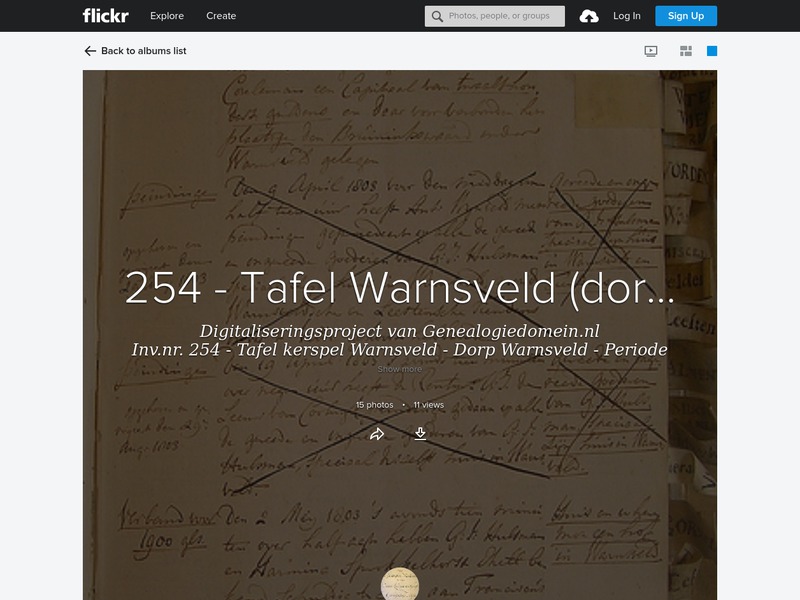 Screenshot van website