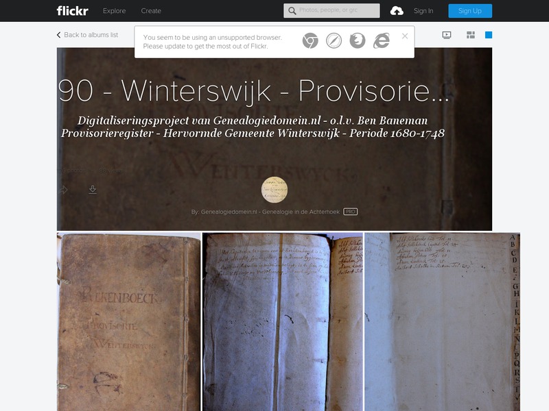 Screenshot van website