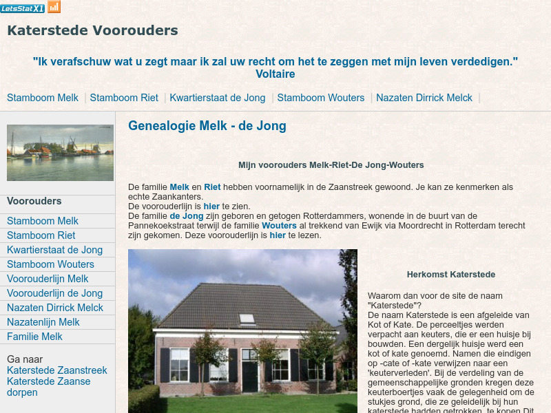 Screenshot van website