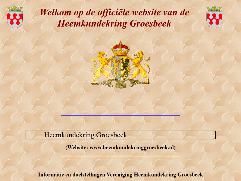 Screenshot van website