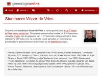 Screenshot van website