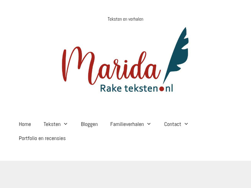 Screenshot van website