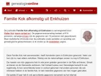 Screenshot van website