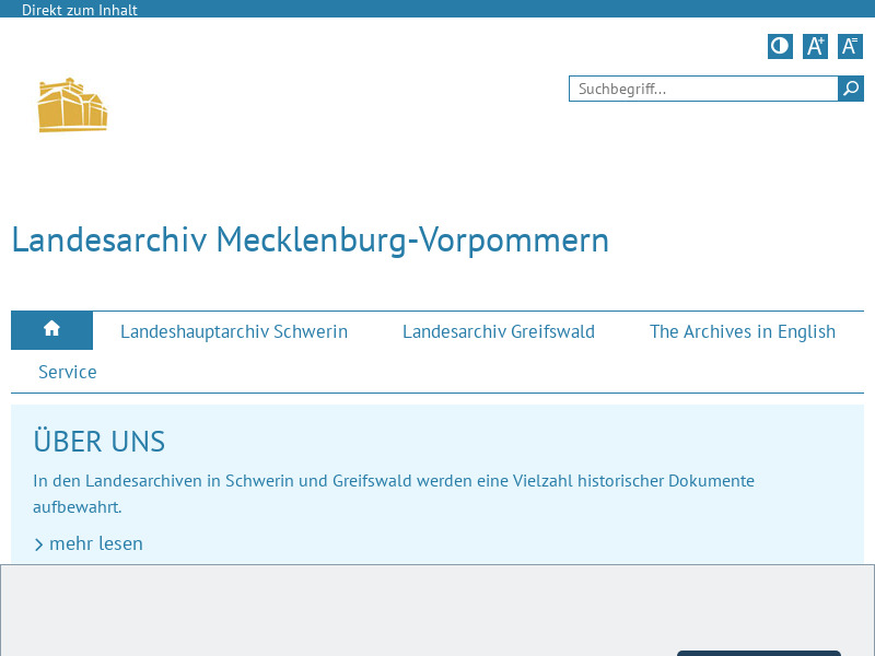Screenshot van website