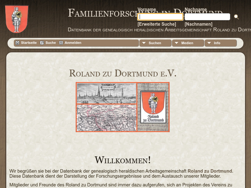 Screenshot van website