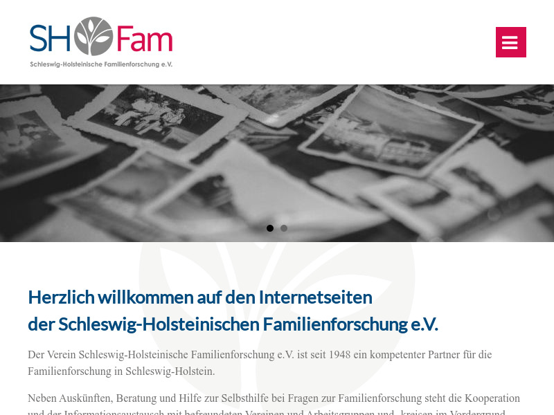 Screenshot van website